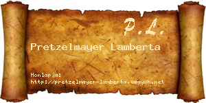 Pretzelmayer Lamberta névjegykártya